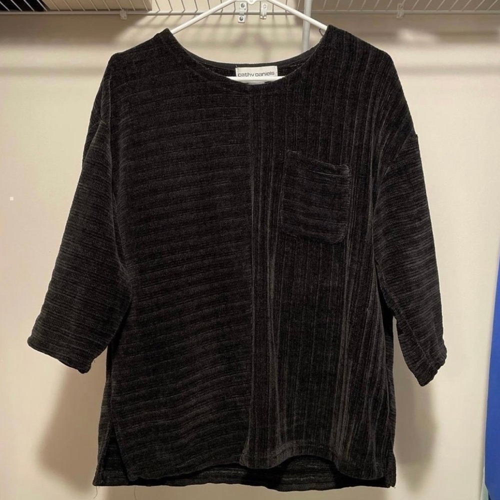 Cathy Daniels Black Striped Shirt